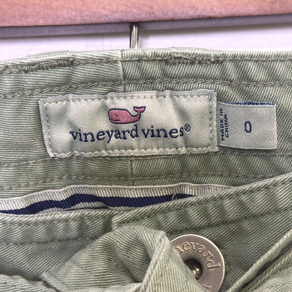Vineyard Vines Green Cropped Pants with Tie Waist - Picture 2 of 5